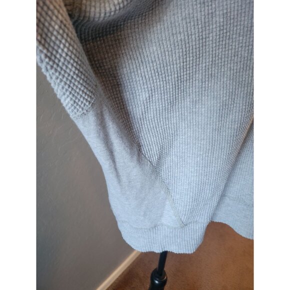 Offline by Aerie Gray V-Neck Waffle Knit Size L Oversized Y2K 90s Casual Boho - Picture 5 of 10